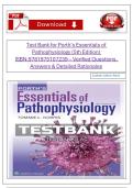 Test Bank for Porth&rsquo;s Essentials of Pathophysiology &lpar;5th Edition&rpar; ISBN&colon;9781975107239 &ndash; Verified Questions&comma; Answers & Detailed Rationales