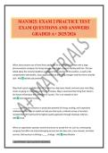 MAN3025&colon; EXAM 2 PRACTICE TEST EXAM QUESTIONS AND ANSWERS GRADED A&plus; 2025&sol;2026
