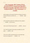 LSU Geography 2051 Namikas FINAL EXAM NEWEST Actual Exam 2026&sol;2027 &vert; Physical Geography &vert; Questions and Answers Verified&sol;Graded A&plus;