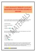 AMTA MASSAGE THERAPY &lpar;2&rpar; EXAM QUESTIONS AND ANSWERS GRADED A&plus; 2025&sol;2026