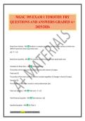 MGSC 395 EXAM 1 TIMOTHY FRY QUESTIONS AND ANSWERS GRADED A&plus; 2025&sol;2026