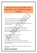 MGSC 395 FINAL EXAM &lpar;BRANNER&rpar; QUESTIONS AND ANSWERS GRADED A&plus; 2025&sol;2026