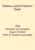 Tableau Latest Predictor Exam &ndash; Certification Readiness Practice Test 2026