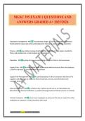 MGSC 395 EXAM 1 QUESTIONS AND ANSWERS GRADED A&plus; 2025&sol;2026