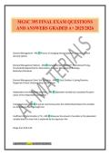 MGSC 395 FINAL EXAM QUESTIONS AND ANSWERS GRADED A&plus; 2025&sol;2026