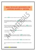 MGSC 395 EXAM PACKAGE DEAL 100&percnt; VERIFIED 2026&period;