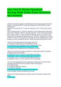 Intro Test &num;1 Review Questions Nursing Skills Online Exam Questions And Answers