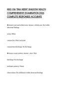 NSG 516 TINA HEENT SHADOW HEALTH COMPREHENSIVE EXAMINATION 2026 COMPLETE RESPONSES ACCURATE
