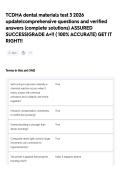 TCDHA dental materials test 3 2026 update&vert;comprehensive questions and verified answers &lpar;complete solutions&rpar; ASSURED SUCCESS&vert;GRADE A&plus;&excl;&excl; &lpar; 100&percnt; ACCURATE&rpar; GET IT RIGHT&excl;&excl;