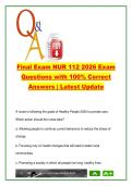 NUR 112 Final Exam 2026 &ndash; Fundamentals of Nursing&comma; Safety&comma; Infection Control & Mobility &vert; 350&plus; Questions