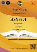 HSY3701 Assignment 1 Semester 1 2026 Due 23 March 2026