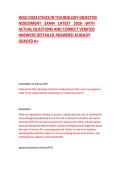 WGU D333 ETHICS IN TECHNOLOGY OBJECTIVE  ASSESSMENT EXAM LATEST 2026 WITH  ACTUAL QUESTIONS AND CORRECT VERIFIED  ANSWERS &lpar;DETAILED ANSWERS&rpar; ALREADY  GRADED A&plus;