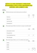 WGU C215 PRE-ASSESSMENT&colon; OPERATIONS MANAGEMENT &lpar;VDC2&rpar; &lpar;PVDC&rpar; QUESTIONS AND ANSWERS &sol; 100&percnt; CORRECT &sol; 2026