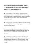 RN CONCEPT-BASED ASSESSMENT LEVEL 1 COMPREHENSIVE SCRIPT 2026 QUESTIONS WITH SOLUTIONS GRADED A&plus;