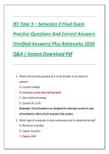 IEC Year 3 &ndash; Semester 2 Final Exam  Practice Questions And Correct Answers  &lpar;Verified Answers&rpar; Plus Rationales 2026  Q&A &vert; Instant Download Pdf