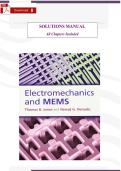 Electromechanics and MEMS Illustrated &lpar;Thomas Jones&comma; 2013&rpar; &ndash; Verified Solution Manual &vert; All Chapters &vert; Electromechanical Systems&comma; Actuators&comma; Sensors&comma; Microfabrication&comma; Modeling & Fully Worked Solutions