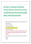 IEC Year 2 &ndash; Semester 2 Final Exam  Practice Questions And Correct Answers  &lpar;Verified Answers&rpar; Plus Rationales 2026  Q&A &vert; Instant Download Pdf 