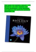 TEST BANK FOR CAMPBELL BIOLOGY 12TH EDITION BY LISA URRY MICHAEL CAIN STEVEN WASSERMAN&comma; PETER MINORSKY&comma; AND REBECCA ORR COMPLETE COVERAGE &lpar;CHAPTERS 1-56&rpar;