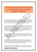 NYLE TRUSTS&comma; WILLS&comma; AND ESTATES EXAM QUESTIONS AND ANSWERS GRADED A&plus; 2025&sol;2026