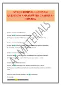 NYLE&colon; CRIMINAL LAW EXAM QUESTIONS AND ANSWERS GRADED A&plus; 2025&sol;2026