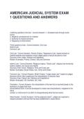AMERICAN JUDICIAL SYSTEM EXAM 1 QUESTIONS AND ANSWERS