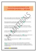 NYLE EXAM QUESTIONS AND ANSWERS GRADED A&plus; 2025&sol;2026