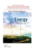 SOLUTION MANUALFOR Energy&colon; Its Use and the Environment 6th Edition by Roger Hinrichs &lpar;Author&rpar;&comma; Rachel Wade &lpar;Author&rpar;
