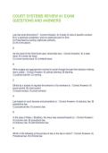 COURT SYSTEMS REVIEW &num;1 EXAM QUESTIONS AND ANSWERS