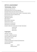 Assessment of orthopaedic