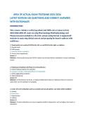 APEA 3P Exam Testbank 2025&sol;2026 &vert; 100 Verified Questions & Correct Answers with Rationales &vert; Pathophysiology&comma; Pharmacology & Physiology &vert; NP Study Guide