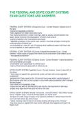 THE FEDERAL AND STATE COURT SYSTEMS EXAM QUESTIONS AND ANSWERS