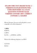 EPA 608 CORE TEST 2026&sol;2027 BANK &sol; 2  VERSIONS EXAM QUESTIONS WILL  COME FROM HERE&sol; ALL EXAM  QUESTIONS WITH DETAILED  VERIFIED ANSWERS &lpar;100&percnt; CORRECT  ANSWERS&sol; A&plus; GRADED