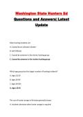 Washington State Hunters Ed Questions and Answers&vert; Latest Update