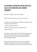 RN MATERNAL NEWBORN ONLINE PRACTICE 2026 B ATI QUESTIONS AND VERIFIED ANSWERS