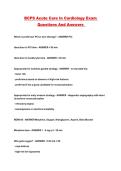 BCPS Acute Care In Cardiology Exam Questions And Answers 