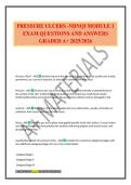 PRESSURE ULCERS -NDNQI MODULE 1 EXAM QUESTIONS AND ANSWERS GRADED A&plus; 2025&sol;2026