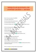 NDNQI EXAM QUESTIONS AND ANSWERS GRADED A&plus; 2025&sol;2026