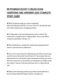 RN PHARMACOLOGY A RELIAS EXAM QUESTIONS AND ANSWERS 2026 COMPLETE STUDY GUIDE
