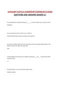 AUXILIARY FLOTILLA LEADERSHIP COURSE&lpar;AFLC&rpar; EXAM QUESTIONS AND ANSWERS GRADED A&plus;