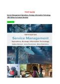 Test Bank &mdash; Service Management&colon; Operations&comma; Strategy&comma; Information Technology 10th Edition by Sanjeev Bordoloi &vert; Complete & Updated Exam Study Resource&period;