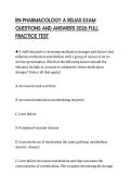 RN PHARMACOLOGY A RELIAS EXAM QUESTIONS AND ANSWERS 2026 FULL PRACTICE TEST
