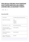 OSHA 510 Exam 2026 REAL EXAM QUESTIONS &vert;MOST TESTED QUESTIONS AND CORRECT ANSWERS &vert;100&percnt; ACCURATE&vert;GET IT RIGHT&excl;&excl;