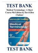 Medical Terminology&colon; A Short Course &ndash; 9th Edition by Davi-Ellen Chabner &vert; Complete Test Bank with Questions and Answers