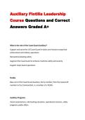 Auxiliary Flotilla Leadership Course Questions and Correct Answers Graded A&plus;