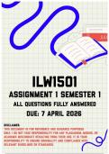 ILW1501 Assignment 1 &lpar;Quiz&rpar; Semester 1 Memo &vert; Due 7 April 2026