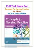 Full Test Bank For Concepts For Nursing Practice 3rd Edition By Jean Foret Giddens