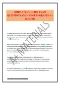 QMHA STUDY GUIDE EXAM QUESTIONS AND ANSWERS GRADED A&plus; 2025&sol;2026