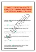 QMHA EXAM STUDY GUIDE AND COMPETENCY OVERVIEW QUESTIONS AND ANSWERS GRADED A&plus; 2025&sol;2026