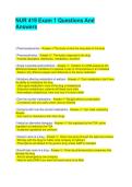 NUR 419 Exam 1 Questions And Answers