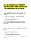 RN VATI COMPREHENSIVE PREDICTOR 2026 FINAL PAPER COMPLETE SOLUTIONS AND CORRECT ANSWERS GRADED A&plus;
